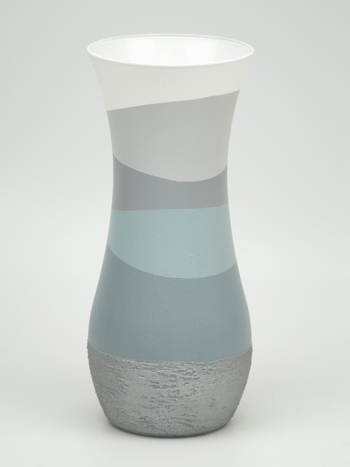 Exquisite Hand-Painted Gray Art Decorative Glass Vase - Unique Home Décor Piece - Premium  from Home Treasures - Just £71.99! Shop now at Home Treasures