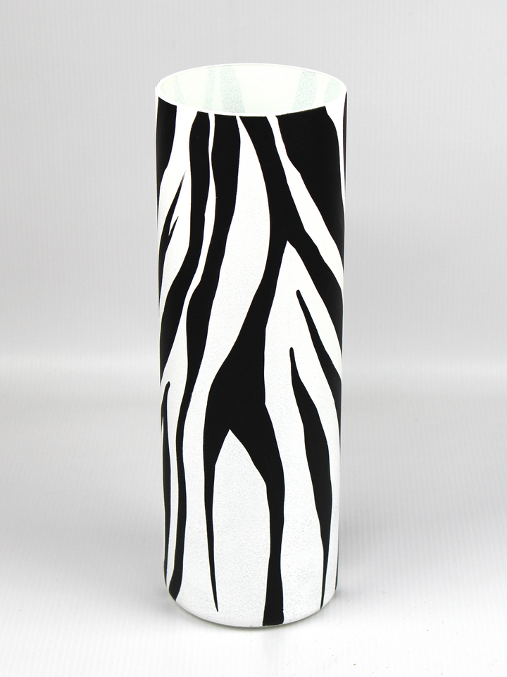 Black & White Art Decorative Glass Vase - Hand Painted - High Quality Materials - Premium  from Home Treasures - Just £80.99! Shop now at Home Treasures