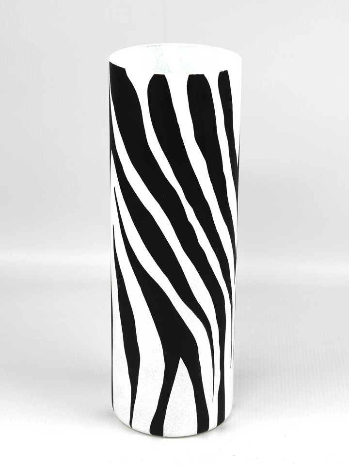 Black & White Art Decorative Glass Vase - Hand Painted - High Quality Materials - Premium  from Home Treasures - Just £80.99! Shop now at Home Treasures