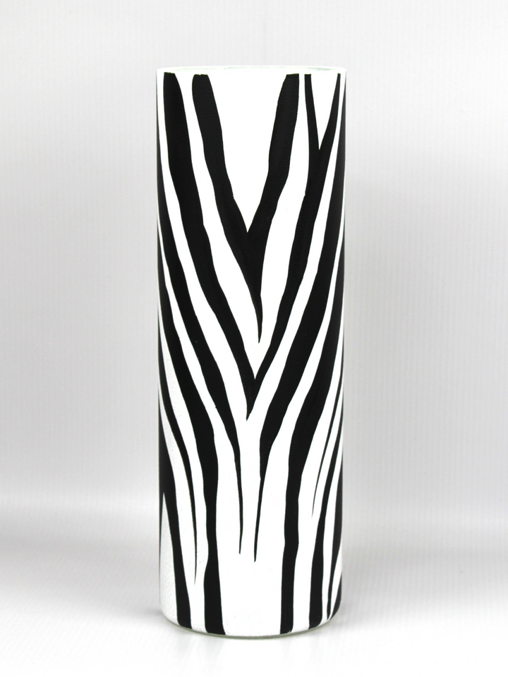 Black & White Art Decorative Glass Vase - Hand Painted - High Quality Materials - Premium  from Home Treasures - Just £80.99! Shop now at Home Treasures