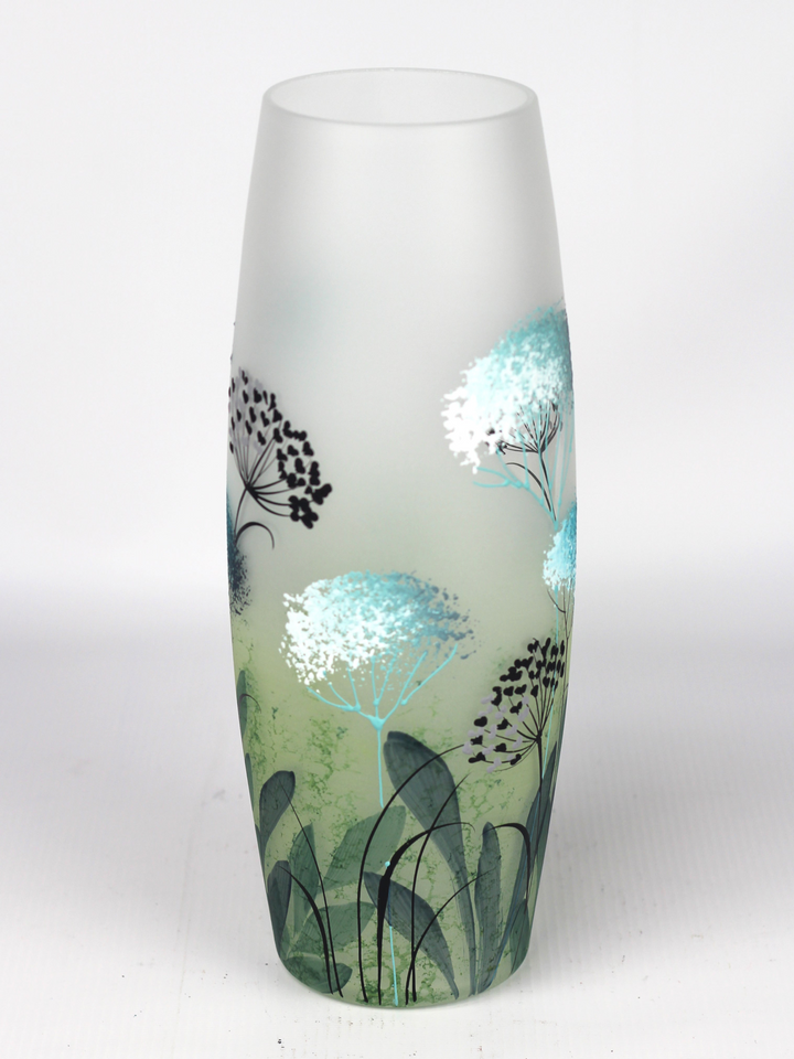 Hand-Painted Green Art Decorative Glass Vase - Unique Table Accent for Home Decor - Premium  from Home Treasures - Just £80.99! Shop now at Home Treasures