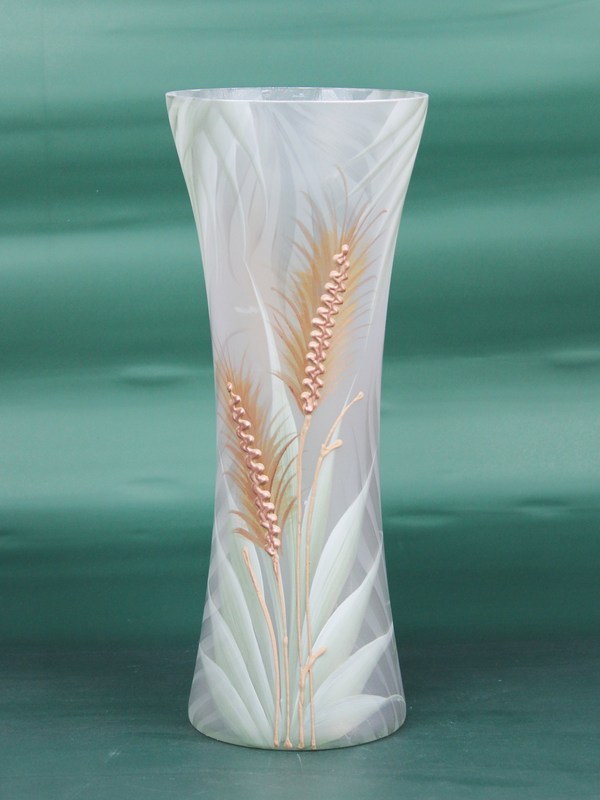 Light Green Hand-Painted Glass Floor Vase | Unique Art Decor - Premium  from Home Treasures - Just £59.99! Shop now at Home Treasures