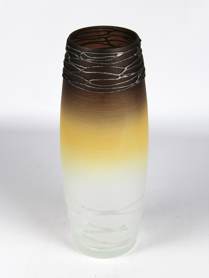 Brown Art Decorative Glass Table Vase | Unique Hand-Painted Design - Premium  from Home Treasures - Just £80.99! Shop now at Home Treasures