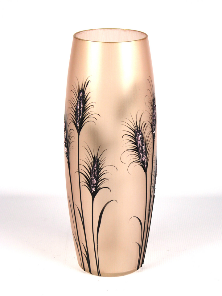 Hand-Painted Lilac Decorative Glass Vase - Elegant Floor Art Piece by B2 Studio - Premium  from Home Treasures - Just £59.99! Shop now at Home Treasures