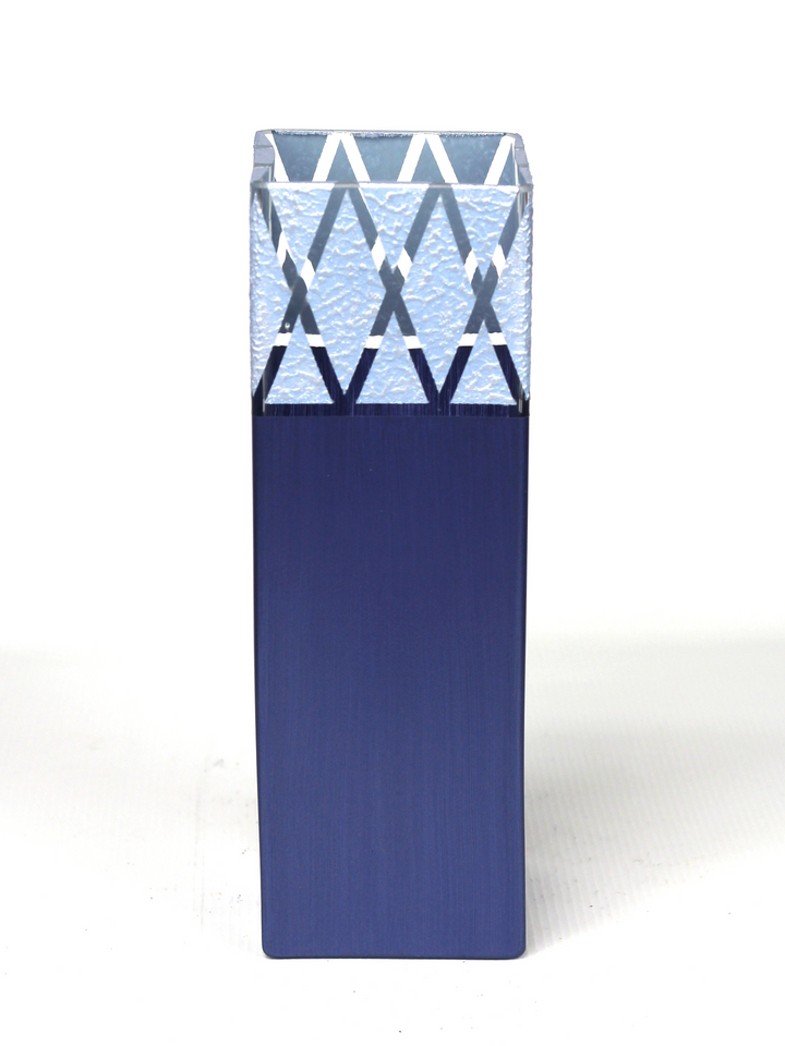 Hand-Painted Blue Art Glass Vase - Unique Table Decor, High-Quality Materials - Premium  from Home Treasures - Just £80.99! Shop now at Home Treasures