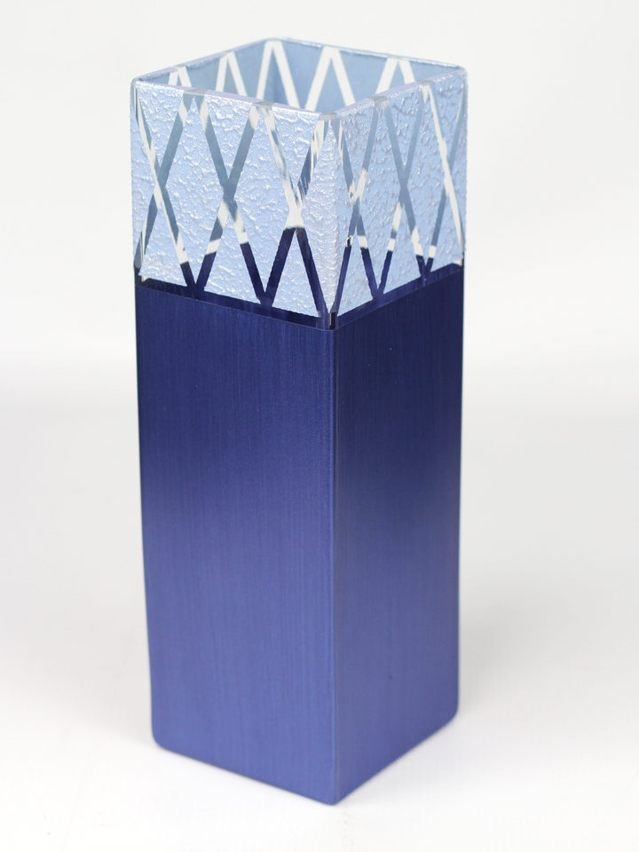 Hand-Painted Blue Art Glass Vase - Unique Table Decor, High-Quality Materials - Premium  from Home Treasures - Just £80.99! Shop now at Home Treasures