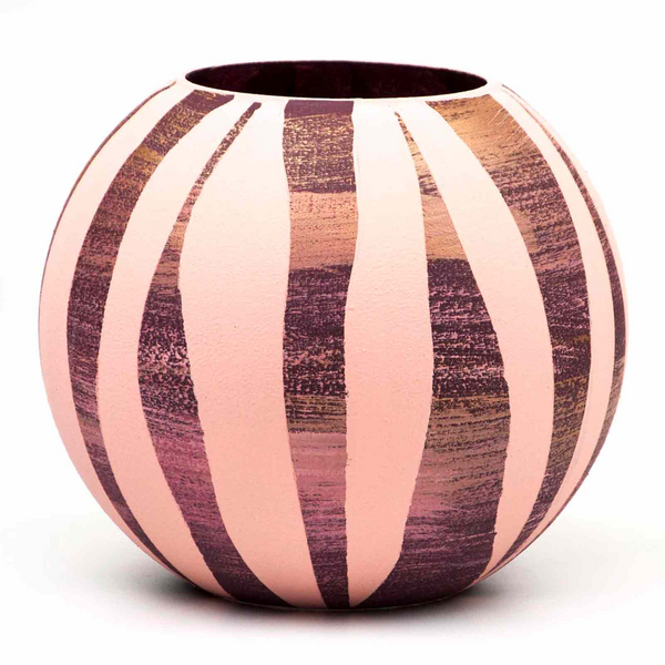 Handpainted Glass Vase for Flowers - Unique Painted Round Bubble Vase for Home Decor - 6 inch Table Vase - Premium  from Home Treasures - Just £74.99! Shop now at Home Treasures