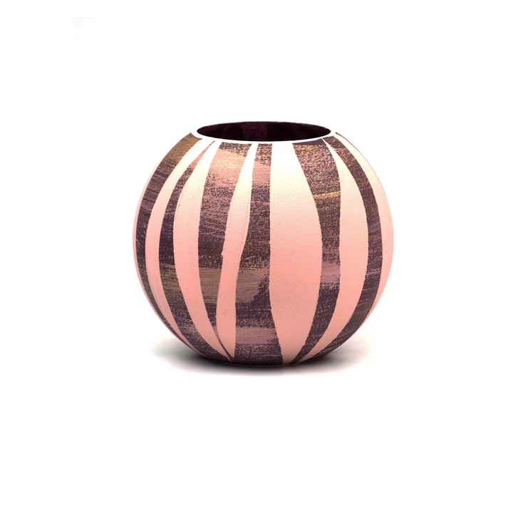 Handpainted Glass Vase for Flowers - Unique Painted Round Bubble Vase for Home Decor - 6 inch Table Vase - Premium  from Home Treasures - Just £74.99! Shop now at Home Treasures