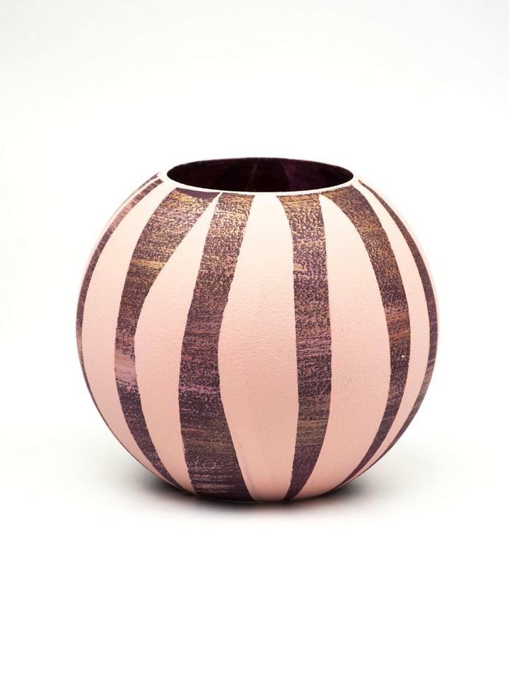 Handpainted Glass Vase for Flowers - Unique Painted Round Bubble Vase for Home Decor - 6 inch Table Vase - Premium  from Home Treasures - Just £74.99! Shop now at Home Treasures