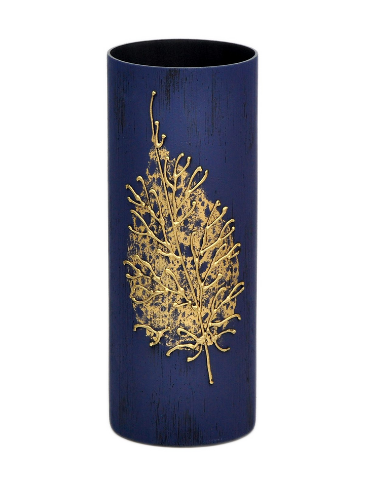 Hand Painted Glass Vase for Flowers | Table Vase 12 Inch | Dark Blue Vase | Art Decorated Glass Cylinder Vase - Premium  from Home Treasures - Just £80.99! Shop now at Home Treasures