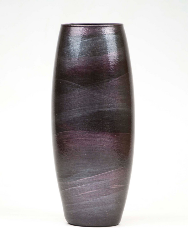 Handpainted Glass Vase for Flowers - Glossy Burgundy Painted Art - Elegant Interior Design Table Vase - Premium  from Home Treasures - Just £41.99! Shop now at Home Treasures