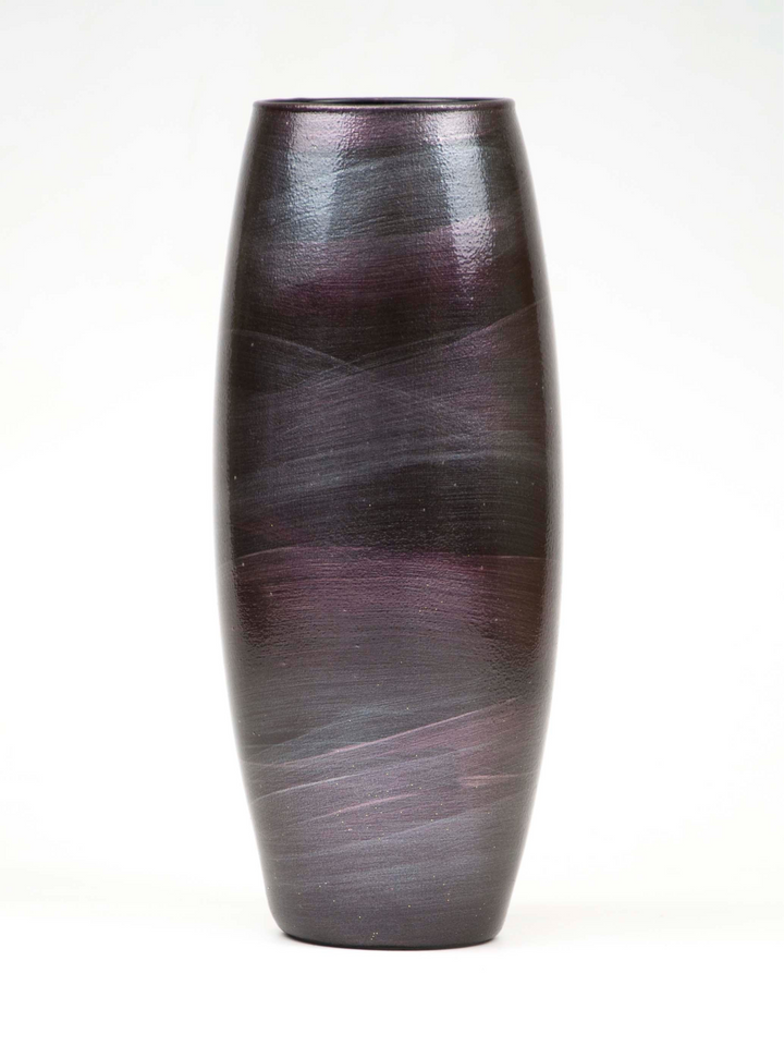 Handpainted Glass Vase for Flowers - Glossy Burgundy Painted Art - Elegant Interior Design Table Vase - Premium  from Home Treasures - Just £71.99! Shop now at Home Treasures