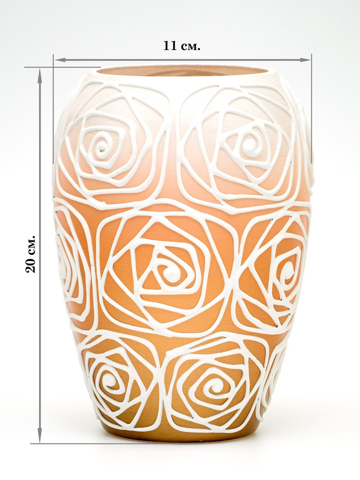 Handpainted Glass Orange Art Bud Vase | Unique Home Decor | 8 Inch Table Vase - Premium  from Home Treasures - Just £74.99! Shop now at Home Treasures