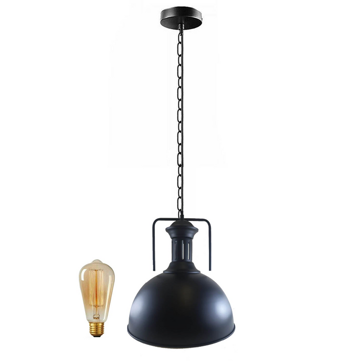 Industrial Style Ceiling Light Pendant Set - Metal Lampshade Chandelier for Kitchen, Loft, Living Room - Adjustable Hanging Loft Fitting - Vintage Retro Look - Premium  from Home Treasures - Just £39.99! Shop now at Home Treasures