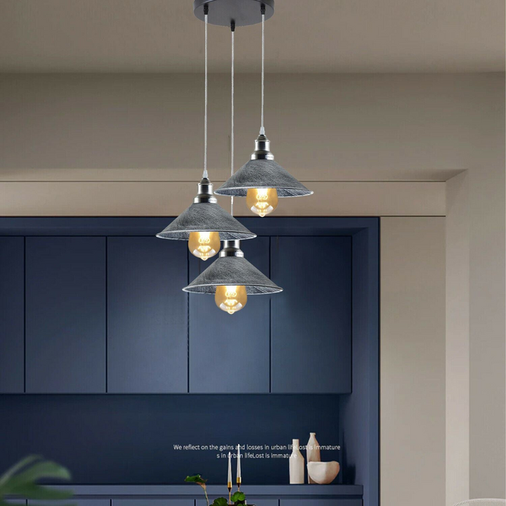 Elegant Pendant Light Fixture with Cone Metal Shade - Multiple Colors Available, E27 Base, Ideal for Home, Restaurants, and Cafes - Premium  from Home Treasures - Just £47.99! Shop now at Home Treasures