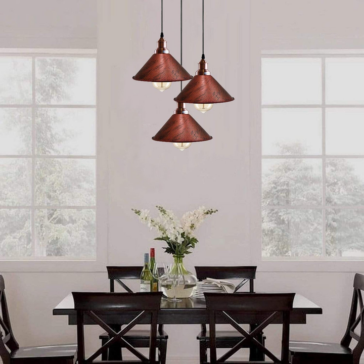 Elegant Pendant Light Fixture with Cone Metal Shade - Multiple Colors Available, E27 Base, Ideal for Home, Restaurants, and Cafes - Premium  from Home Treasures - Just £47.99! Shop now at Home Treasures