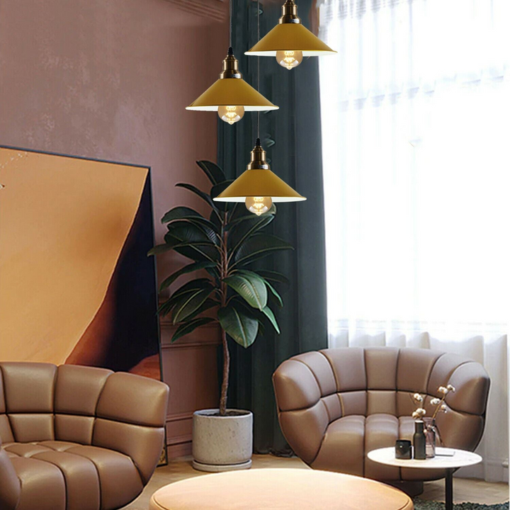 Pendant Light Fixture with Cone Metal Shade - Premium  from Home Treasures - Just £47.99! Shop now at Home Treasures