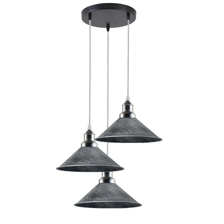 Elegant Pendant Light Fixture with Cone Metal Shade - Multiple Colors Available, E27 Base, Ideal for Home, Restaurants, and Cafes - Premium  from Home Treasures - Just £47.99! Shop now at Home Treasures