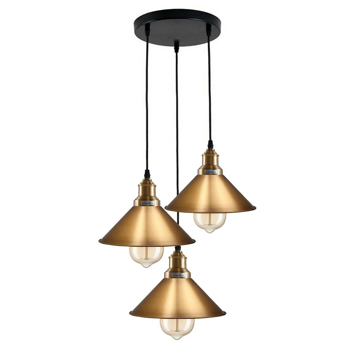 Elegant Pendant Light Fixture with Cone Metal Shade - Multiple Colors Available, E27 Base, Ideal for Home, Restaurants, and Cafes - Premium  from Home Treasures - Just £47.99! Shop now at Home Treasures