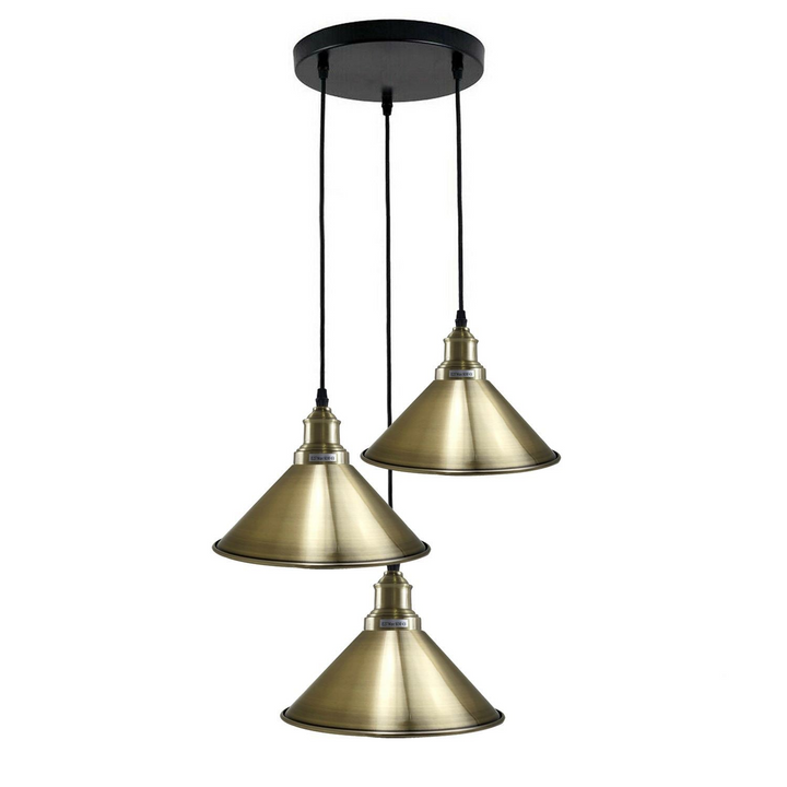 Elegant Pendant Light Fixture with Cone Metal Shade - Multiple Colors Available, E27 Base, Ideal for Home, Restaurants, and Cafes - Premium  from Home Treasures - Just £47.99! Shop now at Home Treasures