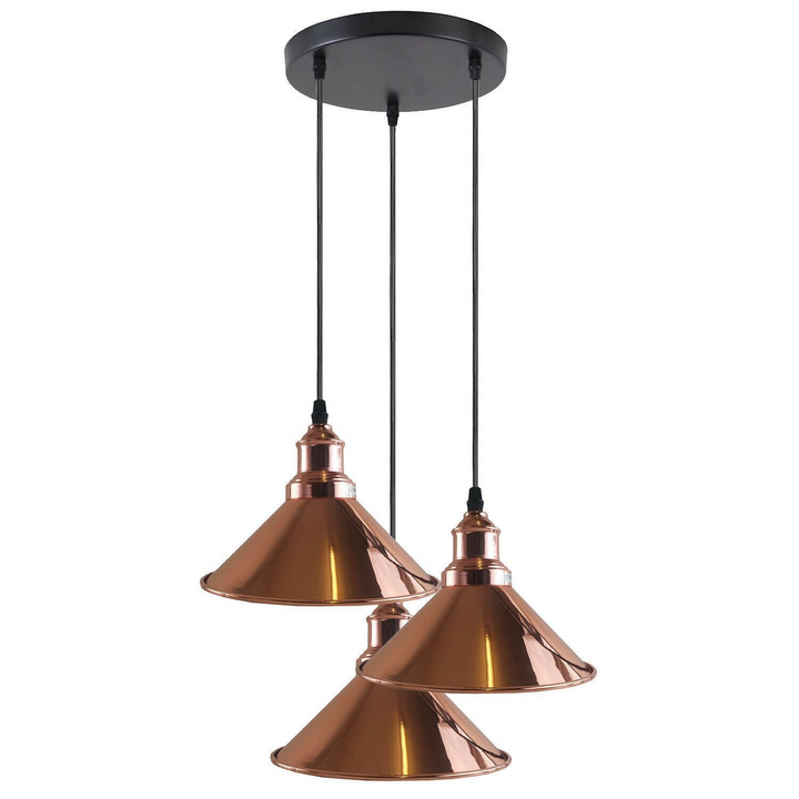 Elegant Pendant Light Fixture with Cone Metal Shade - Multiple Colors Available, E27 Base, Ideal for Home, Restaurants, and Cafes - Premium  from Home Treasures - Just £47.99! Shop now at Home Treasures