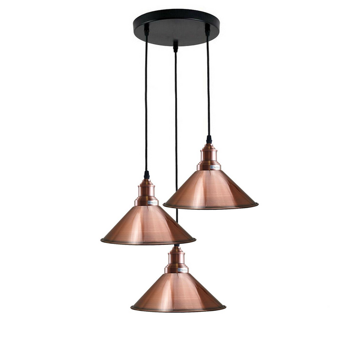 Elegant Pendant Light Fixture with Cone Metal Shade - Multiple Colors Available, E27 Base, Ideal for Home, Restaurants, and Cafes - Premium  from Home Treasures - Just £47.99! Shop now at Home Treasures