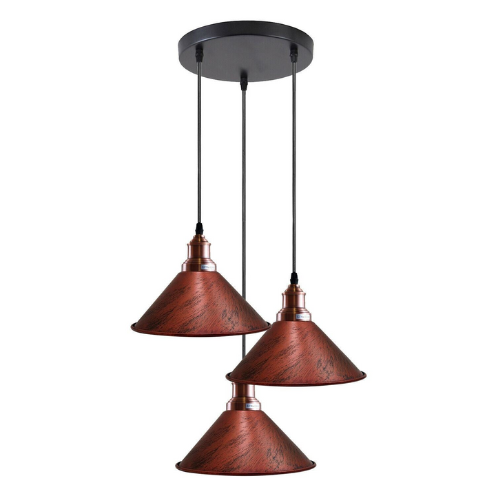 Elegant Pendant Light Fixture with Cone Metal Shade - Multiple Colors Available, E27 Base, Ideal for Home, Restaurants, and Cafes - Premium  from Home Treasures - Just £47.99! Shop now at Home Treasures