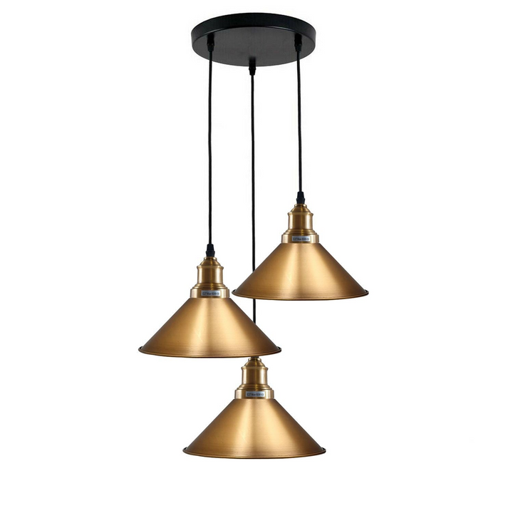 Elegant Pendant Light Fixture with Cone Metal Shade - Multiple Colors Available, E27 Base, Ideal for Home, Restaurants, and Cafes - Premium  from Home Treasures - Just £47.99! Shop now at Home Treasures