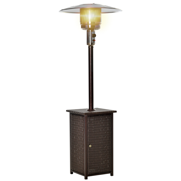 12KW Patio Gas Heater Freestanding Outdoor Garden Heating Rattan Furniture Wicker Table Top - Premium  from Home Treasures - Just £115.99! Shop now at Home Treasures