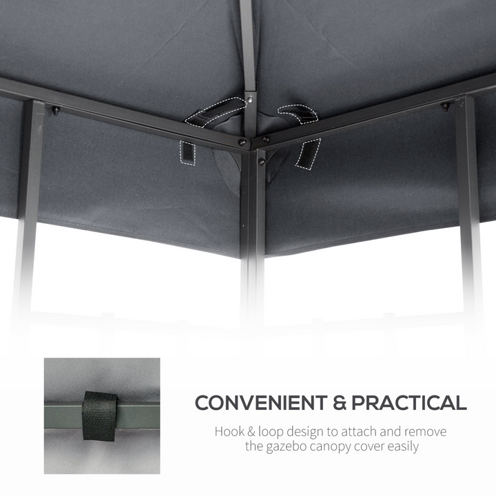 3 x 3(m) Gazebo, Canopy Roof Top Replacement Cover - Light Grey - Premium  from Home Treasures - Just £46.99! Shop now at Home Treasures