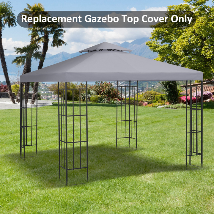 3 x 3(m) Gazebo, Canopy Roof Top Replacement Cover - Light Grey - Premium  from Home Treasures - Just £46.99! Shop now at Home Treasures