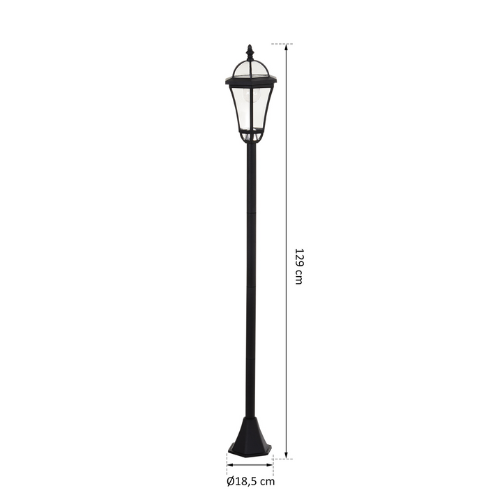 2 PCS LED Garden Lamp Post, Solar Powered Lantern, Water-Resist, Auto Switch 6-8 Hours Black - Premium  from Home Treasures - Just £52.99! Shop now at Home Treasures