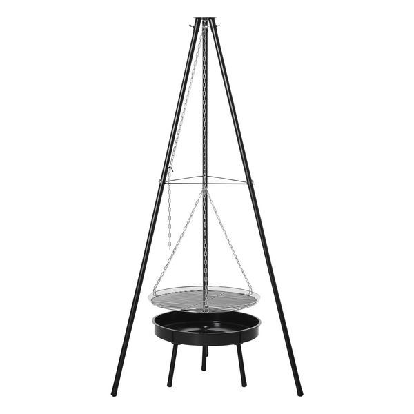 Versatile Fire Pit Cooking Tripod with Adjustable Hanging Grill - Perfect for Outdoor BBQs and Camping - Premium  from Home Treasures - Just £57.99! Shop now at Home Treasures