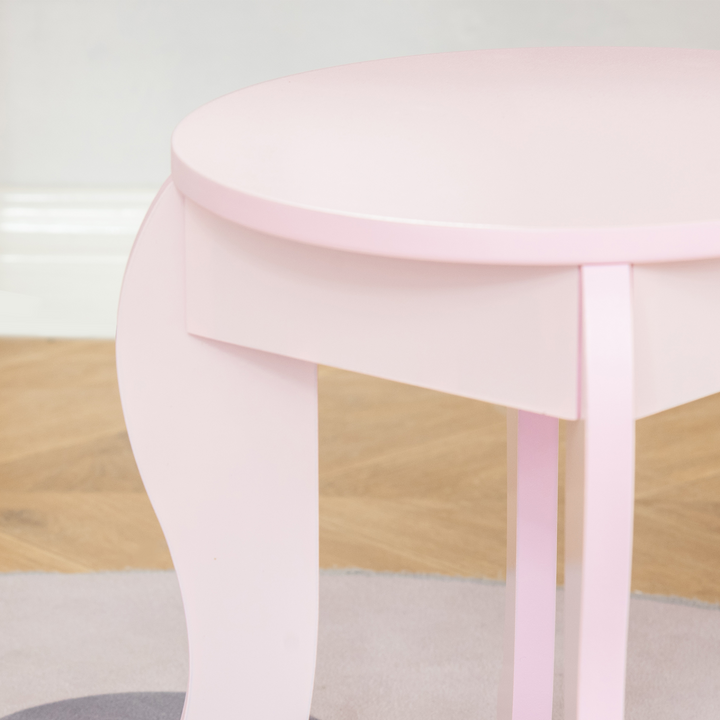 Children's Vanity Table & Stool Set – Pink Makeup Desk with Mirror – Perfect for Girls Ages 3-6 - Premium  from Home Treasures - Just £70.99! Shop now at Home Treasures