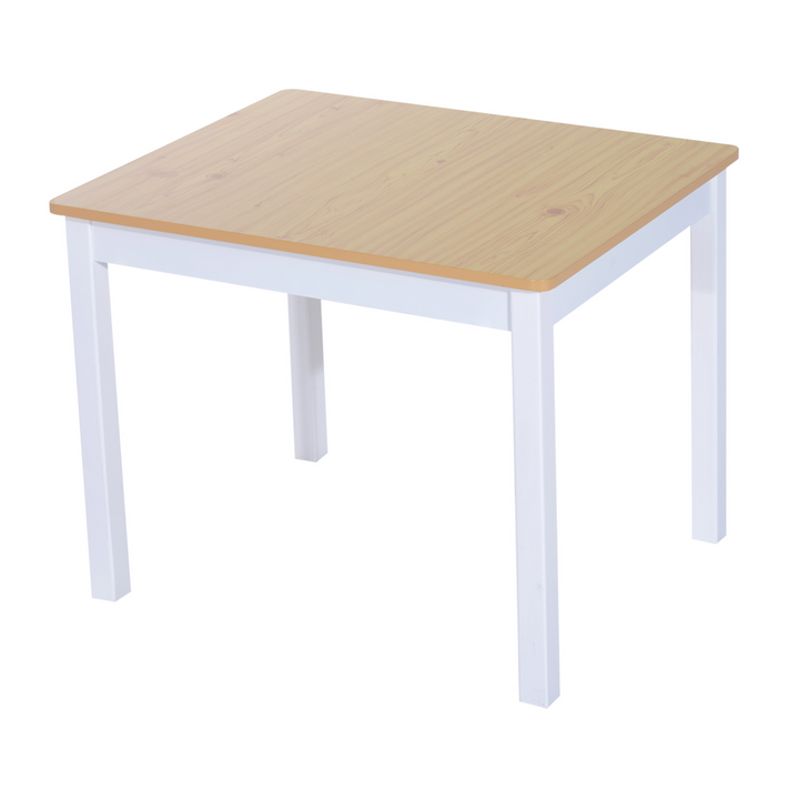 4-Piece Children's Table and Chair Set with Storage Bench - Modern Design, Natural/White - Premium  from Home Treasures - Just £124.99! Shop now at Home Treasures