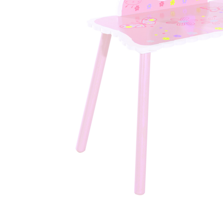 Children's Pink Wooden Dressing Table & Stool Set - Fairy Dresser with Mirror for Girls | Perfect Vanity Play Set for Kids - Premium  from Home Treasures - Just £52.99! Shop now at Home Treasures