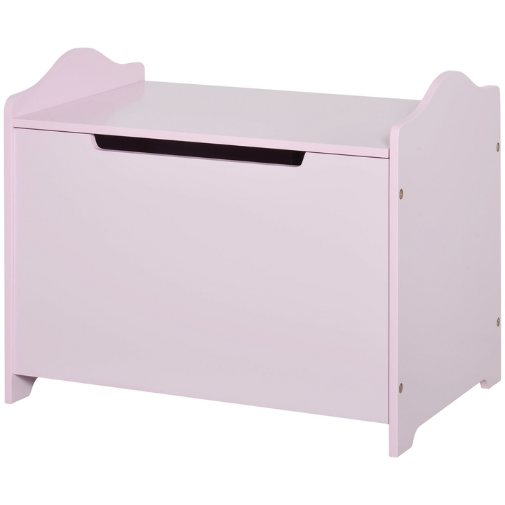 Children's Toy Chest with Safety Hinge in Pink - Spacious & Durable Storage Solution (48 x 60 x 40cm) - Premium  from Home Treasures - Just £53.99! Shop now at Home Treasures