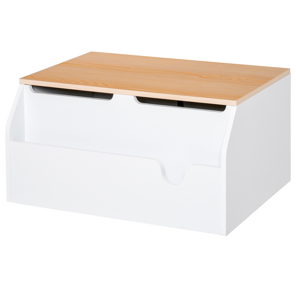 Children's Wooden Toy Box with Safety Hinge - White, 30 x 58 x 43 cm - Secure and Stylish Storage Solution for Kids - Premium  from Home Treasures - Just £69.99! Shop now at Home Treasures