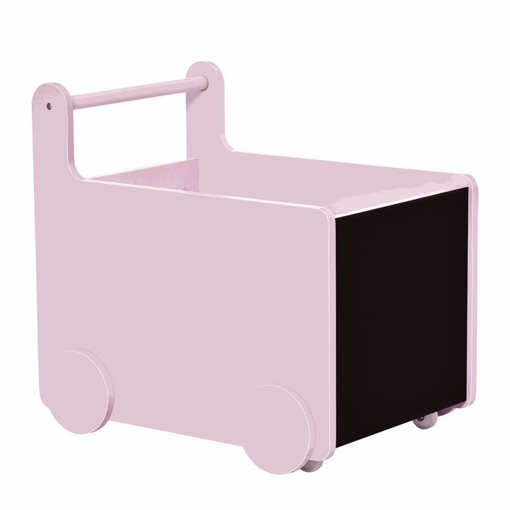 Baby Learning Walker & Wooden Toy Box with Storage (Pink) - 47x35x45.5cm | Sturdy, Rolling, Fun for Kids 1-4 - Premium  from Home Treasures - Just £25.99! Shop now at Home Treasures