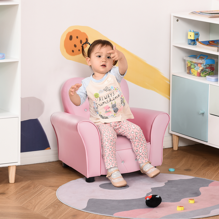 Elegant Princess Pink Children's Armchair - Perfect for Your Little One's Room - Premium  from Home Treasures - Just £77.99! Shop now at Home Treasures