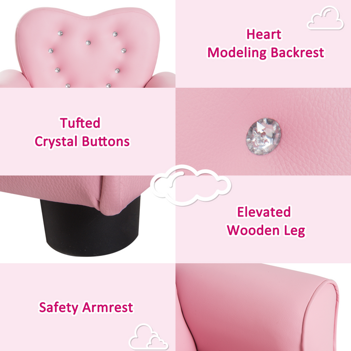 Elegant Princess Pink Children's Armchair - Perfect for Your Little One's Room - Premium  from Home Treasures - Just £77.99! Shop now at Home Treasures