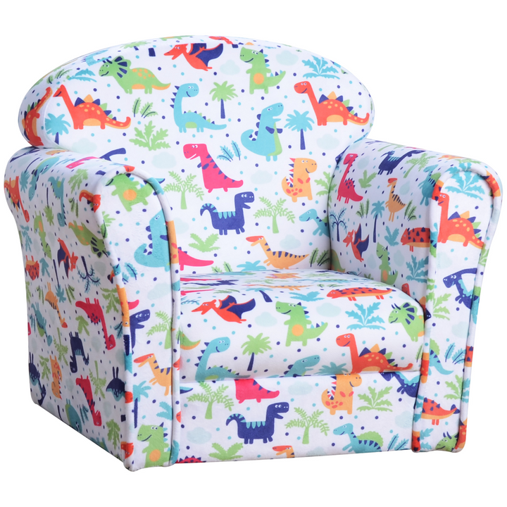 Children's Armchair/Tub Chair with Adorable Cartoon Dinosaur Pattern - Perfect for Reading and Relaxing - Premium  from Home Treasures - Just £73.99! Shop now at Home Treasures