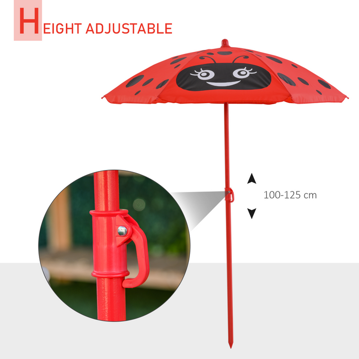 Children's Bistro Table and Chair Set with Adjustable Parasol - Ladybird Design | Fun Outdoor Furniture for Kids - Premium  from Home Treasures - Just £51.99! Shop now at Home Treasures