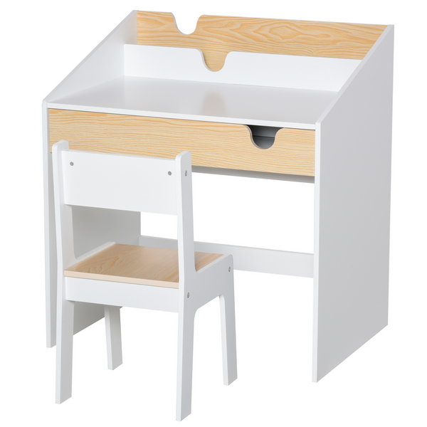 Children's Desk and Chair Set – 2-Piece Children Study Table with Storage Drawer and Bookshelf for Ages 3-6 - Premium  from Home Treasures - Just £121.99! Shop now at Home Treasures