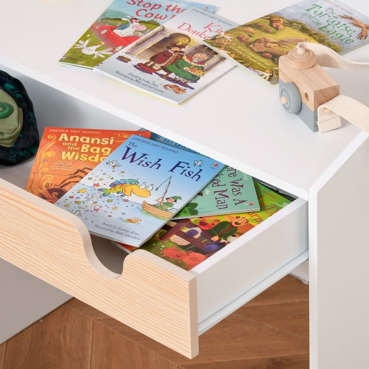 Children's Desk and Chair Set – 2-Piece Children Study Table with Storage Drawer and Bookshelf for Ages 3-6 - Premium  from Home Treasures - Just £121.99! Shop now at Home Treasures