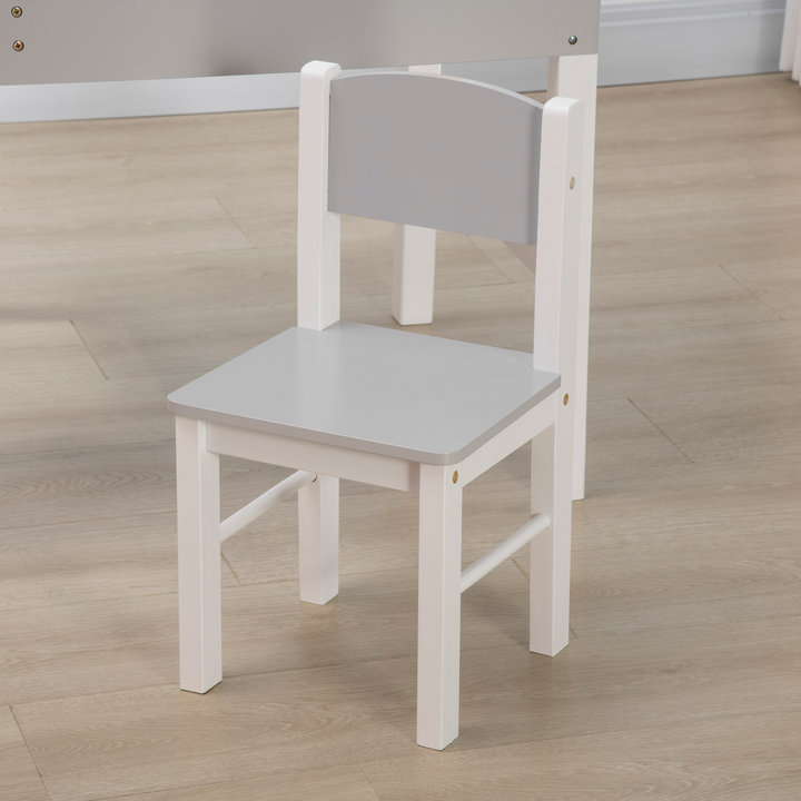 Children's Activity Table and Chair Set 2-in-1 in Grey | Toddler Furniture with Whiteboard & Storage | Ideal for Reading, Arts & Crafts - Premium  from Home Treasures - Just £89.99! Shop now at Home Treasures