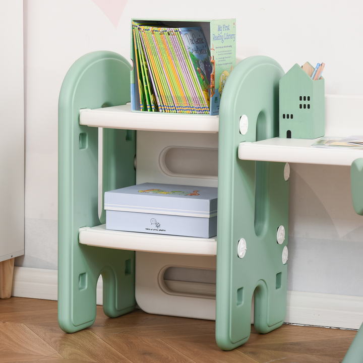 Children's Table & Chair Play Set (Green and White) - Adjustable, Durable, and Easy to Clean - Perfect for Learning and Playtime - Premium  from Home Treasures - Just £56.99! Shop now at Home Treasures