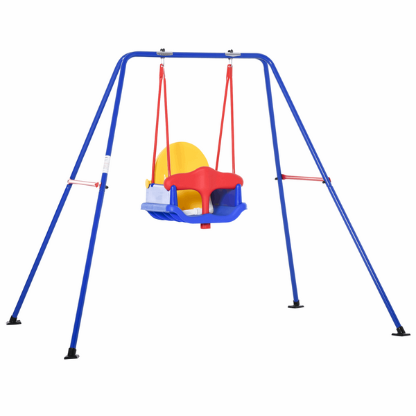 Baby Garden Swing with Seat Safety Harness | Sturdy Metal Frame | 140 x 110 x 120cm | Secure Outdoor Fun for Toddlers - Premium  from Home Treasures - Just £69.99! Shop now at Home Treasures