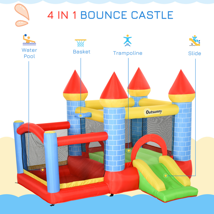 4 in 1 Bouncy Castle w/ Blower - Premium  from Home Treasures - Just £253.99! Shop now at Home Treasures