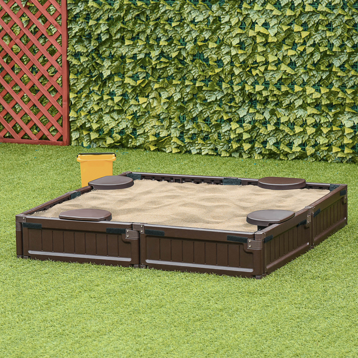 Children's Sandbox with Waterproof Oxford Canopy in Brown - Durable & Easy to Assemble | Perfect Outdoor Play for Kids - Premium  from Home Treasures - Just £99.99! Shop now at Home Treasures